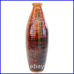 Vintage Art Pottery Vase Signed E Parkes h49cm Mid Century MCM