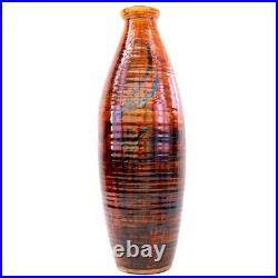Vintage Art Pottery Vase Signed E Parkes h49cm Mid Century MCM