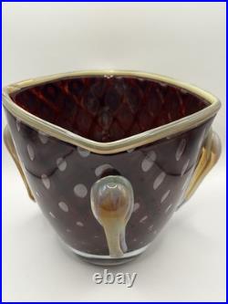 Vintage Art Studio Glass Signed Glass. Chip Scarborough Z Fusion Glass Vase