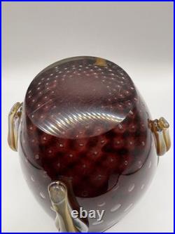 Vintage Art Studio Glass Signed Glass. Chip Scarborough Z Fusion Glass Vase