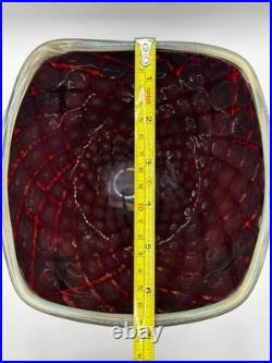 Vintage Art Studio Glass Signed Glass. Chip Scarborough Z Fusion Glass Vase