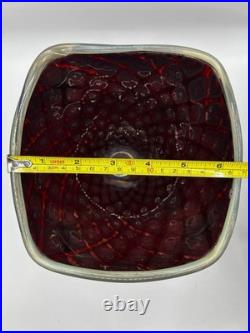 Vintage Art Studio Glass Signed Glass. Chip Scarborough Z Fusion Glass Vase