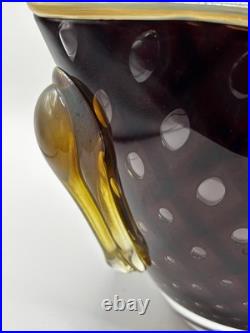 Vintage Art Studio Glass Signed Glass. Chip Scarborough Z Fusion Glass Vase