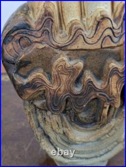 Vintage Bernard ROOKE Pottery Stoneware Vase Abstract Brutalist Sculpture Signed Vintage Bernard ROOKE Pottery Stoneware Vase Abstract Brutalist Sculpture Signed