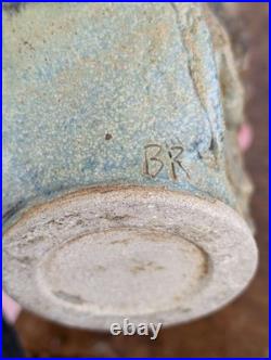 Vintage Bernard ROOKE Pottery Stoneware Vase Abstract Brutalist Sculpture Signed Vintage Bernard ROOKE Pottery Stoneware Vase Abstract Brutalist Sculpture Signed