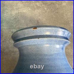 Vintage C H Brannam Barnstaple pair of vase 32cm tall one green one blue