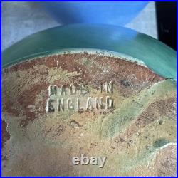 Vintage C H Brannam Barnstaple pair of vase 32cm tall one green one blue