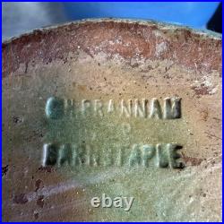 Vintage C H Brannam Barnstaple pair of vase 32cm tall one green one blue