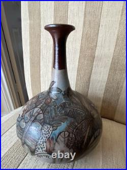 Vintage Ceramica Varadera Cuba Hand Sculpture Studio Pottery Vase Signed Manuel