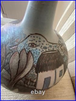 Vintage Ceramica Varadera Cuba Hand Sculpture Studio Pottery Vase Signed Manuel
