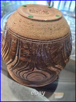 Vintage Charles Counts Sgraffito Art Pottery Pot/vase Mid-century Modern Listed