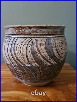 Vintage Charles Counts Sgraffito Art Pottery Pot/vase Mid-century Modern Listed