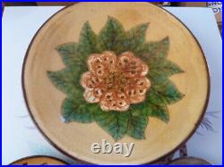 Vintage Chelsea Studio Pottery Hand Painted Display Dish 3 In Total Floral Desig Vintage Chelsea Studio Pottery Hand Painted Display Dish 3 In Total Floral Desig