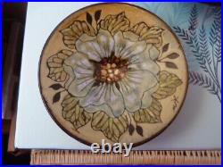 Vintage Chelsea Studio Pottery Hand Painted Display Dish 3 In Total Floral Desig Vintage Chelsea Studio Pottery Hand Painted Display Dish 3 In Total Floral Desig