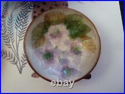 Vintage Chelsea Studio Pottery Hand Painted Display Dish 3 In Total Floral Desig Vintage Chelsea Studio Pottery Hand Painted Display Dish 3 In Total Floral Desig