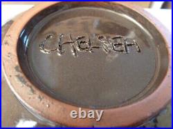 Vintage Chelsea Studio Pottery Hand Painted Display Dish 3 In Total Floral Desig Vintage Chelsea Studio Pottery Hand Painted Display Dish 3 In Total Floral Desig