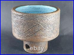 Vintage Clive Brooker Brutalist Studio Pottery Vase / Sculptural Formed Vessel