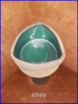 Vintage Clive Brooker Studio Pottery Sculptural Stoneware Glazed Vase 24.5 cm