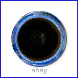 Vintage Cobalt Blue Studio Pottery Vase English Art Pottery 21cm height c. 1930