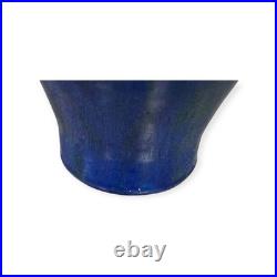 Vintage Cobalt Blue Studio Pottery Vase English Art Pottery 21cm height c. 1930