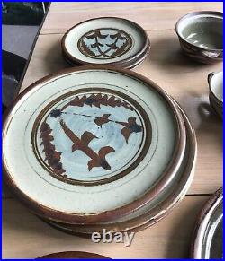 Vintage Crowan Harry and May Davis assorted pottery inc' super Tea pot, cups etc