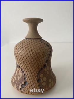 Vintage Don McWhorter Studio Pottery Stoneware Bud Vase With Handle Snakeskin Vintage Don McWhorter Studio Pottery Stoneware Bud Vase With Handle Snakeskin