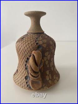 Vintage Don McWhorter Studio Pottery Stoneware Bud Vase With Handle Snakeskin Vintage Don McWhorter Studio Pottery Stoneware Bud Vase With Handle Snakeskin
