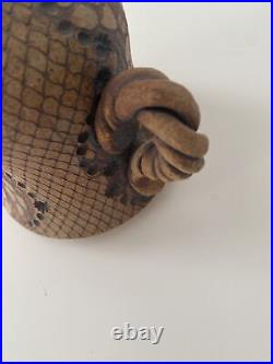 Vintage Don McWhorter Studio Pottery Stoneware Bud Vase With Handle Snakeskin Vintage Don McWhorter Studio Pottery Stoneware Bud Vase With Handle Snakeskin