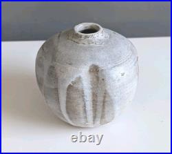 Vintage Greek Studio Pottery Vase Y. Voulgaris Signed