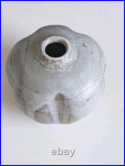 Vintage Greek Studio Pottery Vase Y. Voulgaris Signed