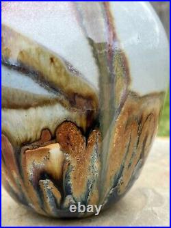 Vintage Hand Crafted Studio Pottery Glazed Bud Vase Vessel Signed Singer 1984