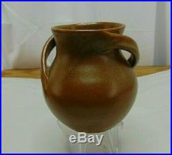 Vintage Handmade By Gordy Pottery W J Gordy Signed Handled Vase Cartersville GA
