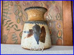 Vintage Handmade Studio Art Pottery Stoneware Country Vase by Michael Cohen