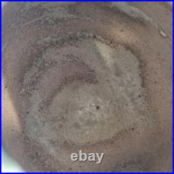 Vintage Japanese Studio Pottery Vase Incised Decoration 19cm High