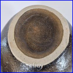 Vintage Japanese Studio Pottery Vase Incised Decoration 19cm High
