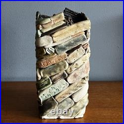 Vintage Judy Adams Studio Art Pottery Vase Vessel Pot Stamped