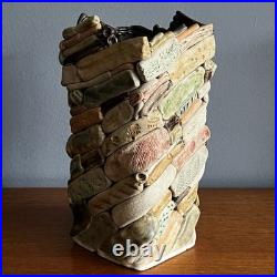 Vintage Judy Adams Studio Art Pottery Vase Vessel Pot Stamped