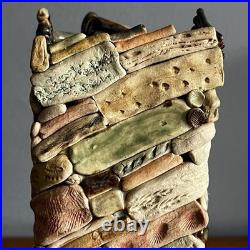 Vintage Judy Adams Studio Art Pottery Vase Vessel Pot Stamped