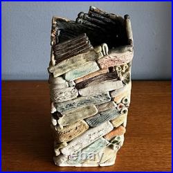 Vintage Judy Adams Studio Art Pottery Vase Vessel Pot Stamped