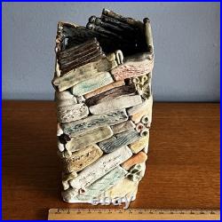 Vintage Judy Adams Studio Art Pottery Vase Vessel Pot Stamped