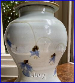 Vintage Large British Art Studio Pottery Ginger Jar Urn Vase Signed Contemporary