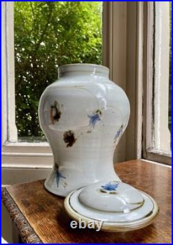Vintage Large British Art Studio Pottery Ginger Jar Urn Vase Signed Contemporary