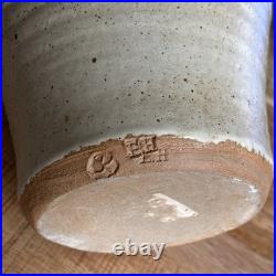 Vintage Large Eddie Hopkins Winchcombe Studio Pottery Lugged Vase 41cm Rustic