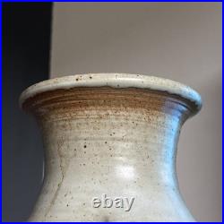 Vintage Large Eddie Hopkins Winchcombe Studio Pottery Lugged Vase 41cm Rustic