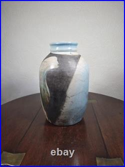 Vintage Large Multicoloured Raku Studio Pottery Vase