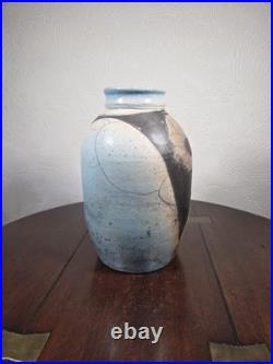 Vintage Large Multicoloured Raku Studio Pottery Vase