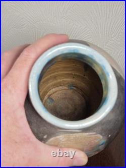 Vintage Large Multicoloured Raku Studio Pottery Vase