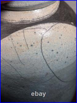 Vintage Large Multicoloured Raku Studio Pottery Vase