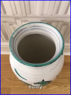 Vintage Mark Valcera 60s Studio Pottery Horse Detail Large Floor Vase 40cm Swiss