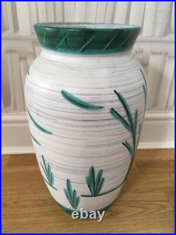 Vintage Mark Valcera 60s Studio Pottery Horse Detail Large Floor Vase 40cm Swiss